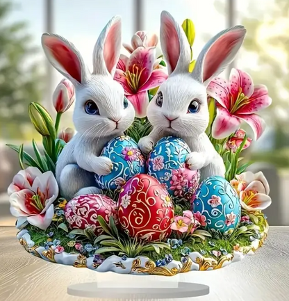 Easter Bunny and Eggs Decorative