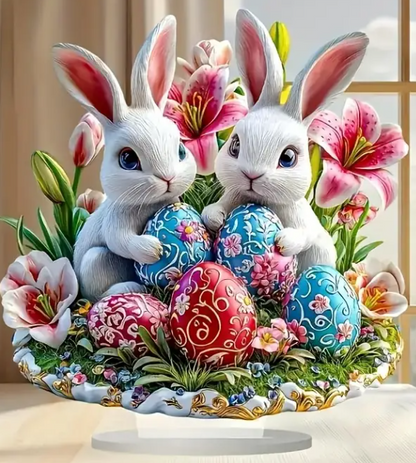 Easter Bunny and Eggs Decorative